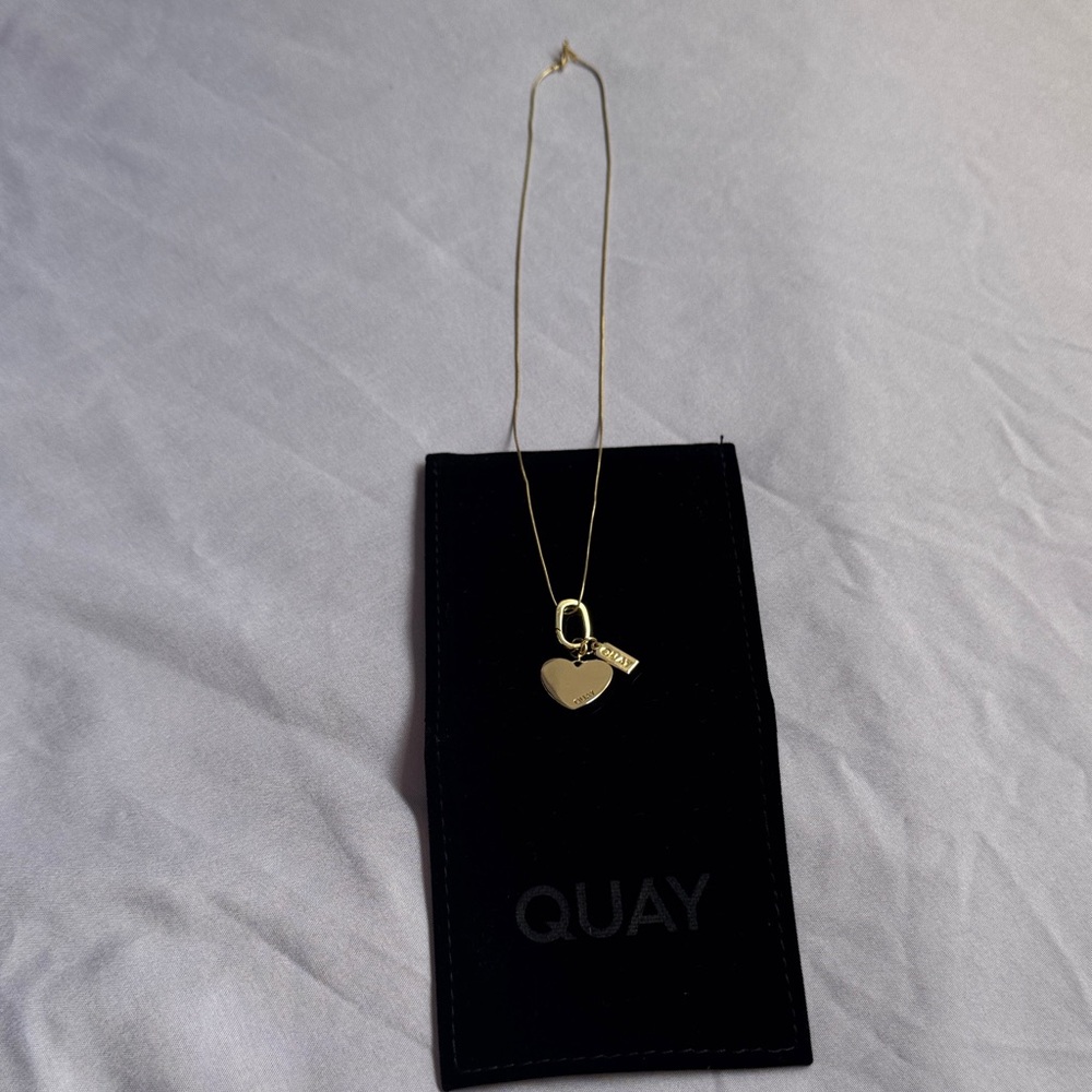 Quay Australia Gold Heart Charm Necklace